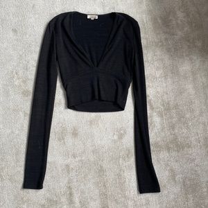 Wilfred free black v neck shirt, size small